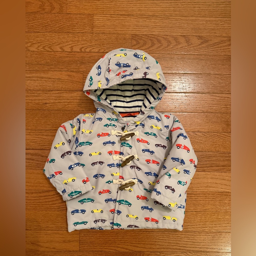 Baby Boden Vintage Cars Toggle Coat 6-12 Months